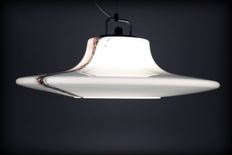  vintage XL ufo design hanglamp 'Sirrus' / 'Lido' Peill & Putzler
