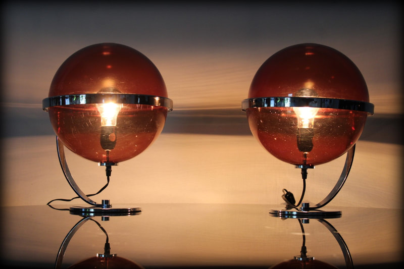 Paar vintage Space Age design tafellampen