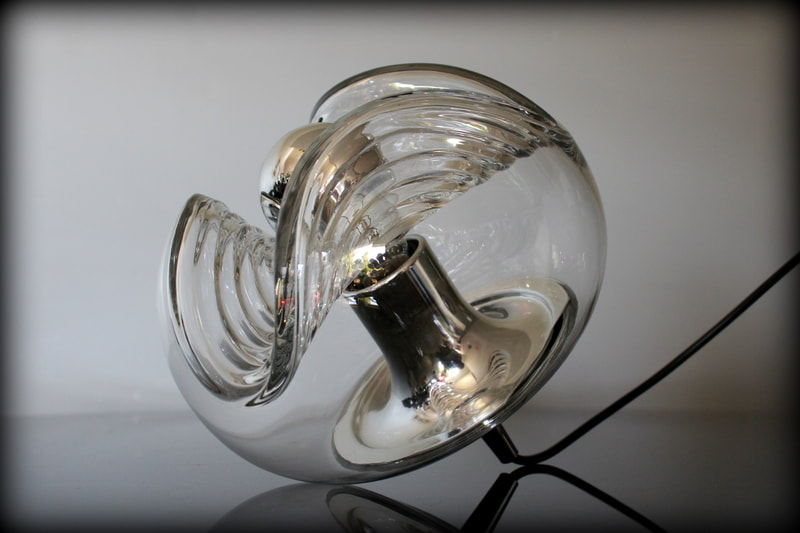 Vintage design Futura hanglamp Peill & Putzler helder kristal glaswerk