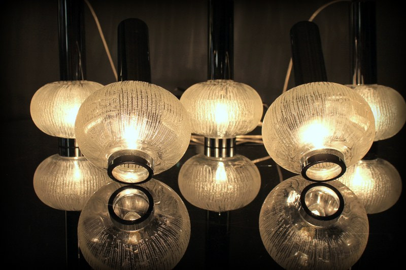 Vintage cluster design lampen Hillebrand