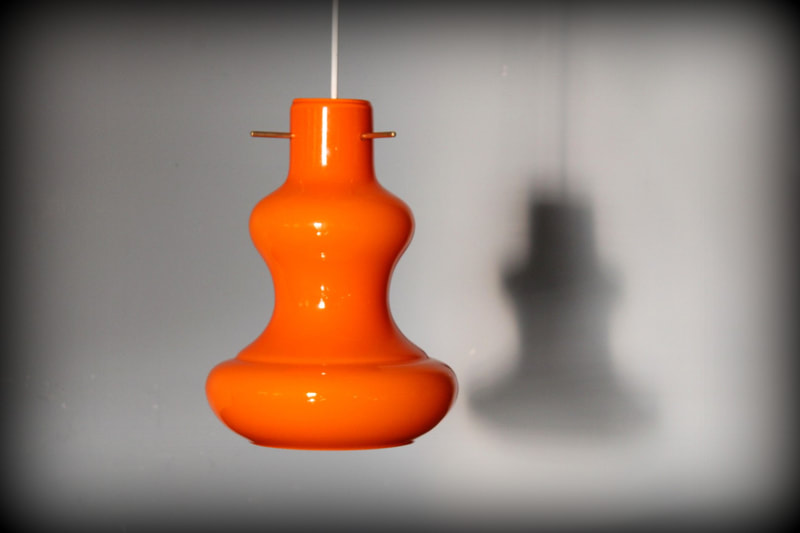 Vintage design hanglamp Gino Vestosi Murano glas Massimo Vignelli