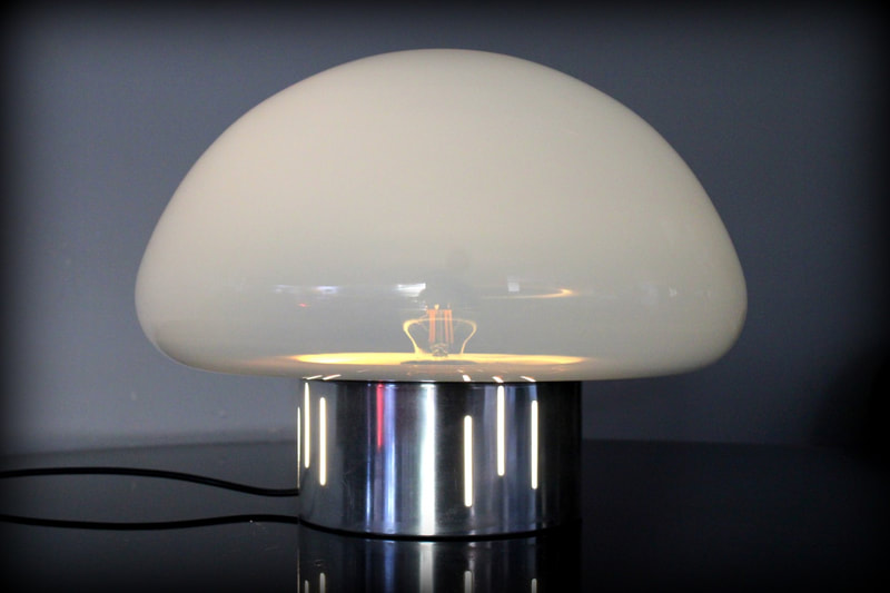 Grote vintage Space Age mushroom design tafellamp